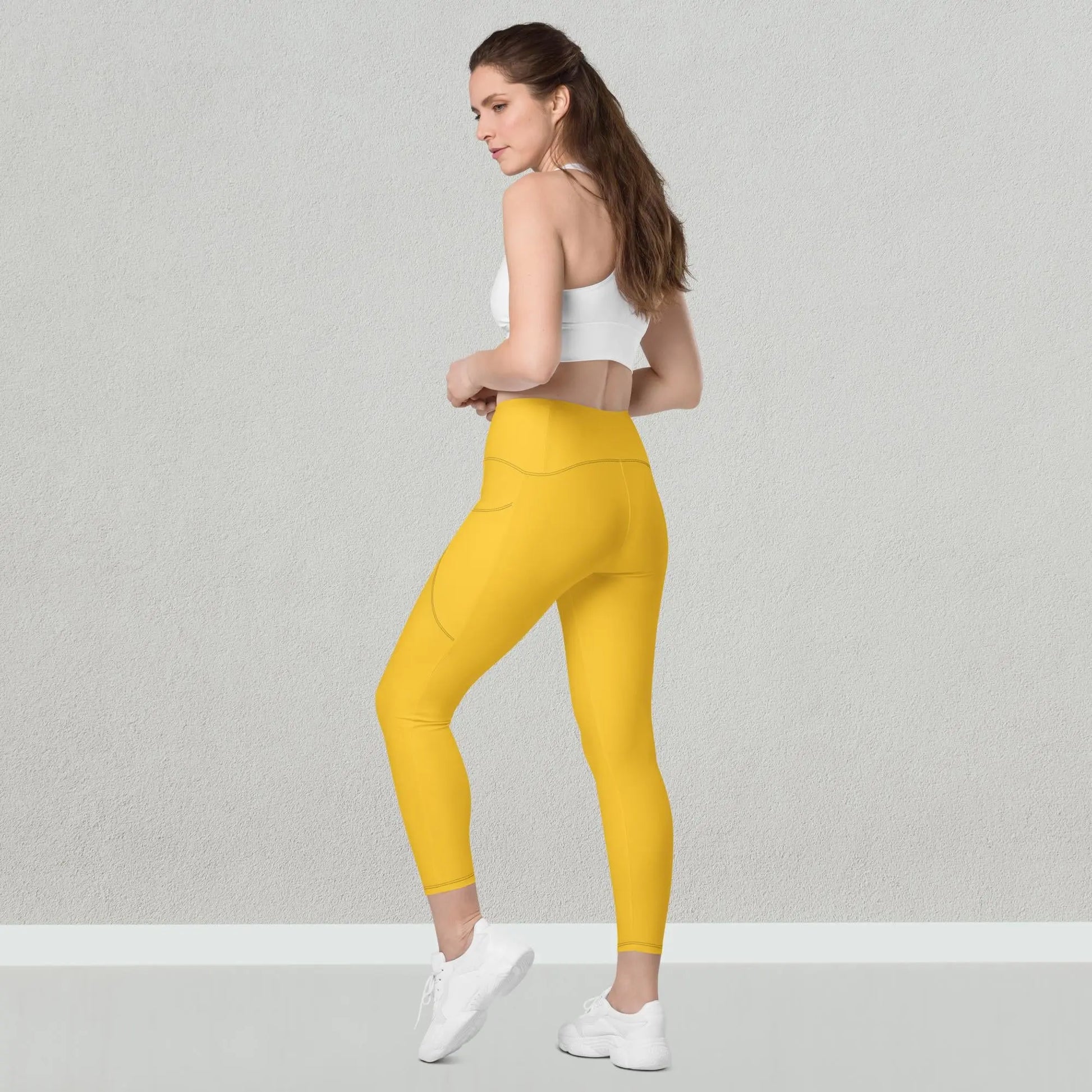 Yellow Leggings with pockets - Image #3