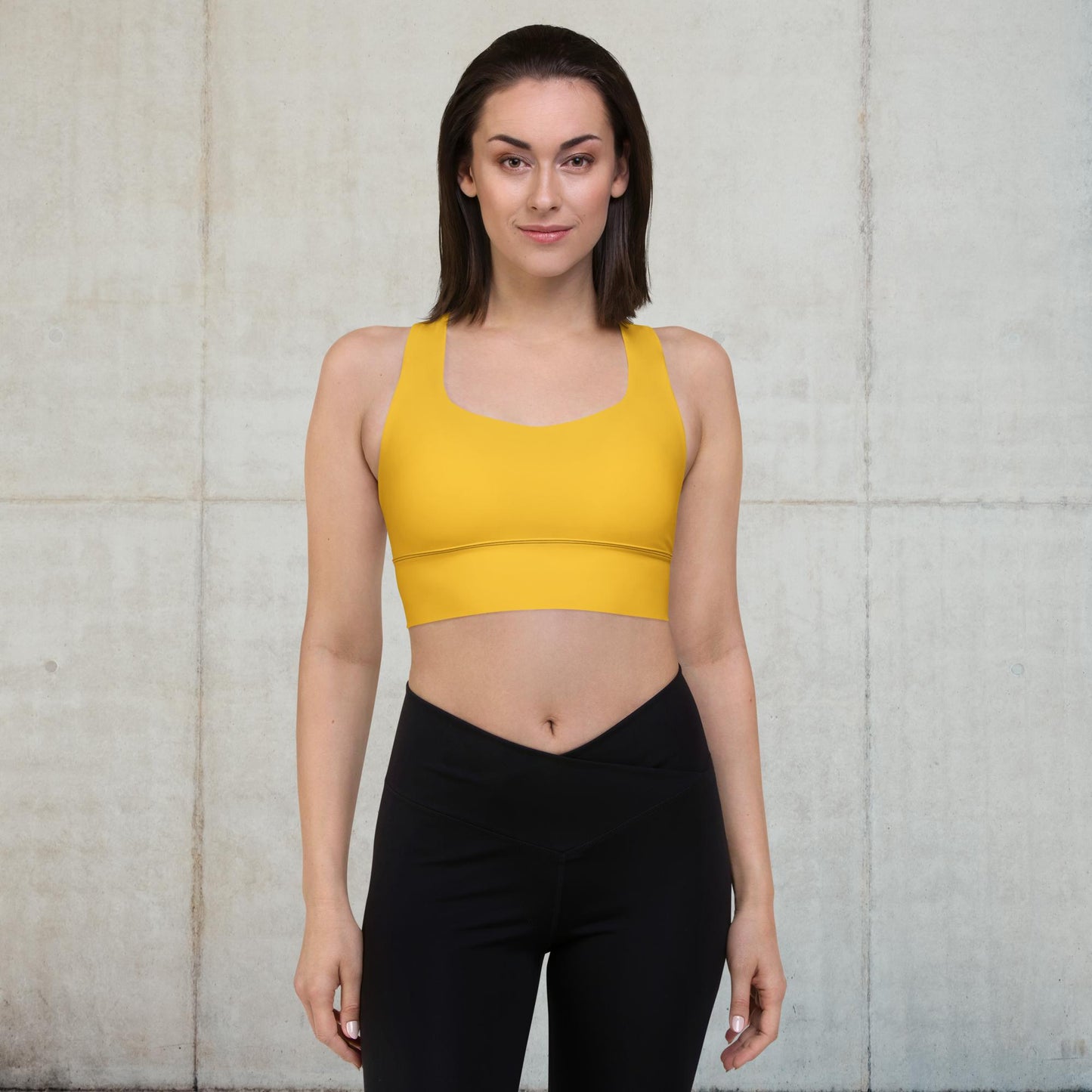 Yellow Longline sports bra
